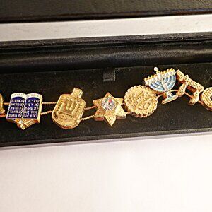 Jewish Charms Slide Bracelet in original box